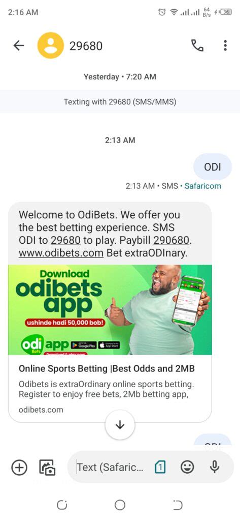 odibets registration|How to register for an Odibets account and bet via SMS.